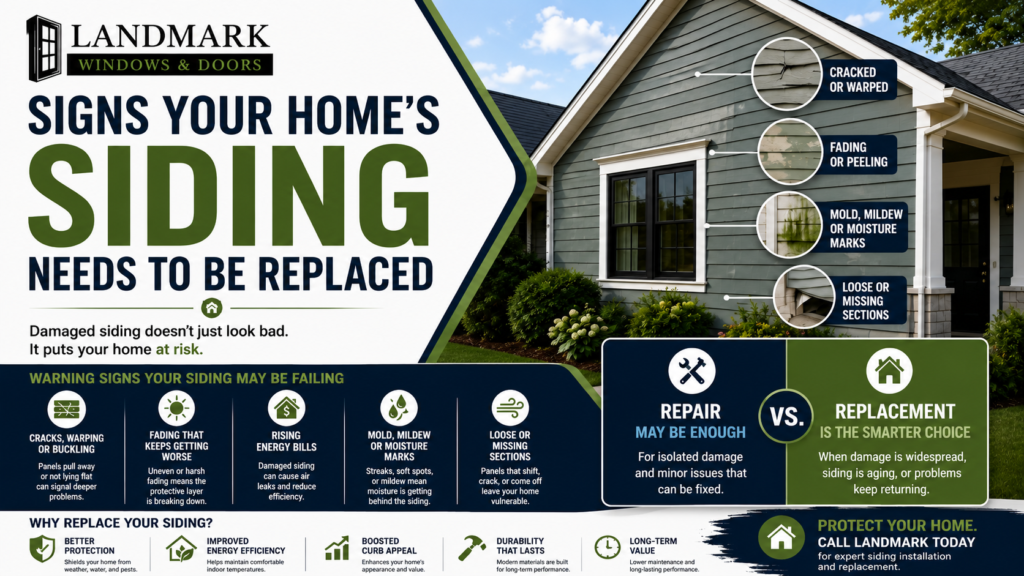 Damaged siding affecting home protection and efficiency