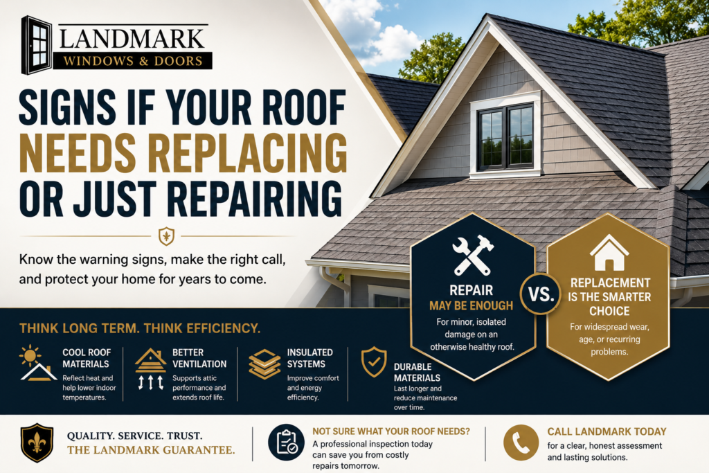 Roof replacement or repair