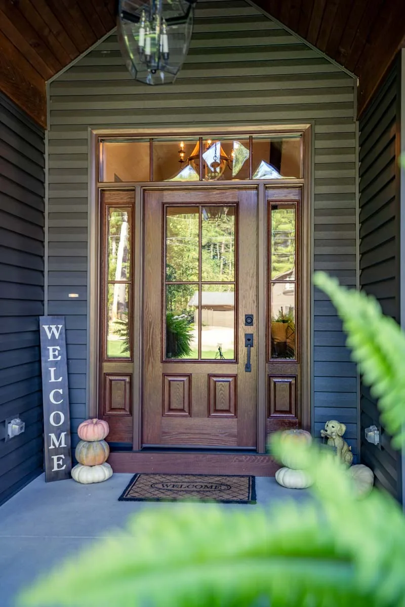 Single Entry Door with Sidelites and Transom