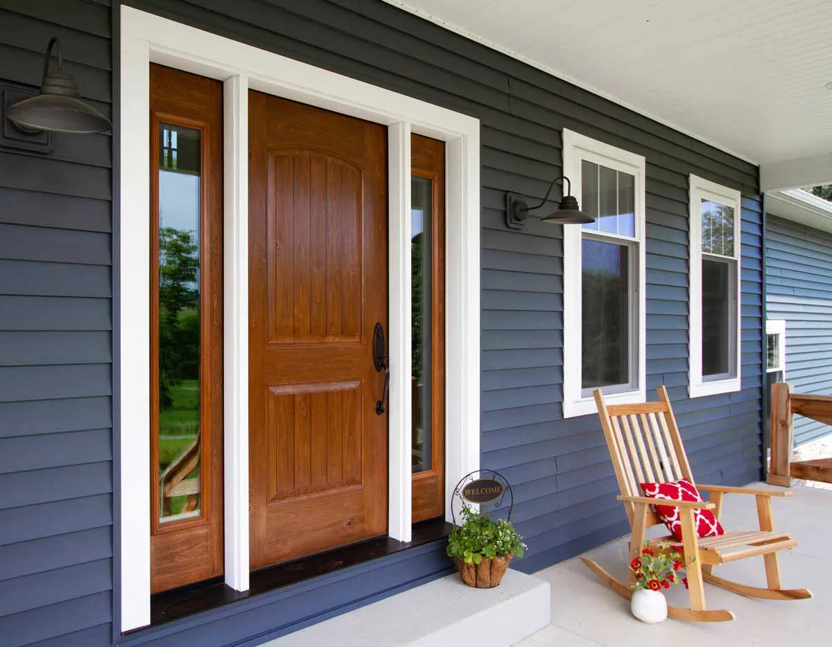 Single Entry Door with 2 Sidelites