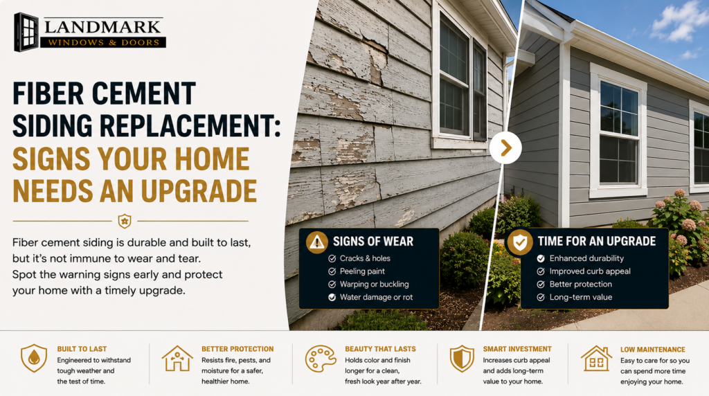 Modern fiber cement siding installation