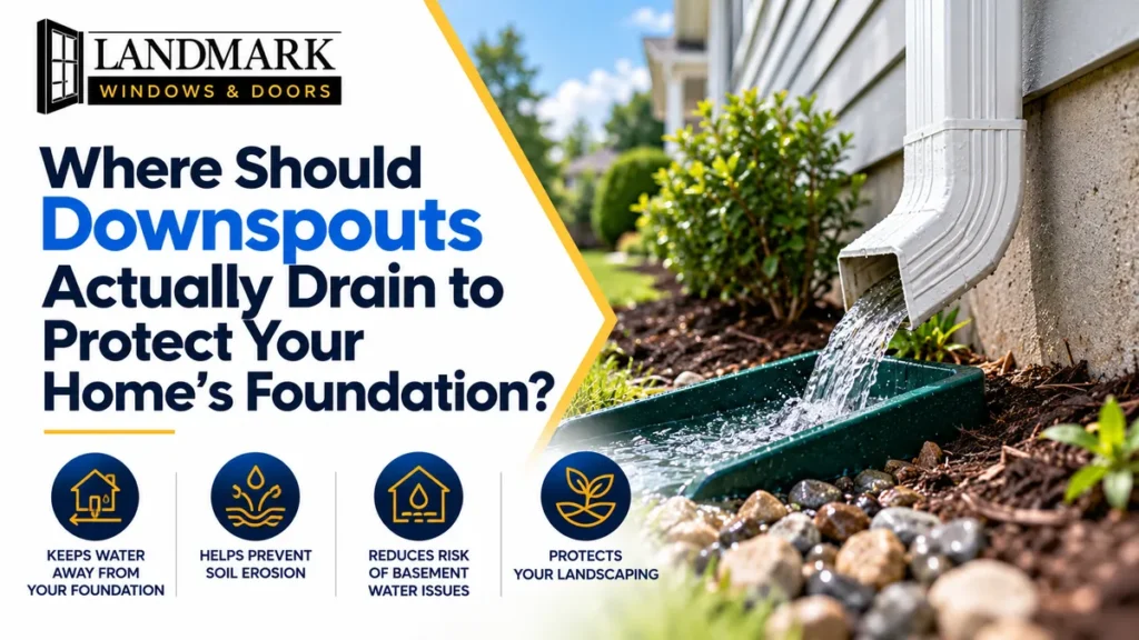 Downspout drainage to protect your home foundation