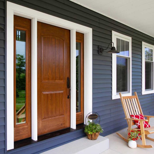 Single Entry Door with 2 Sidelites